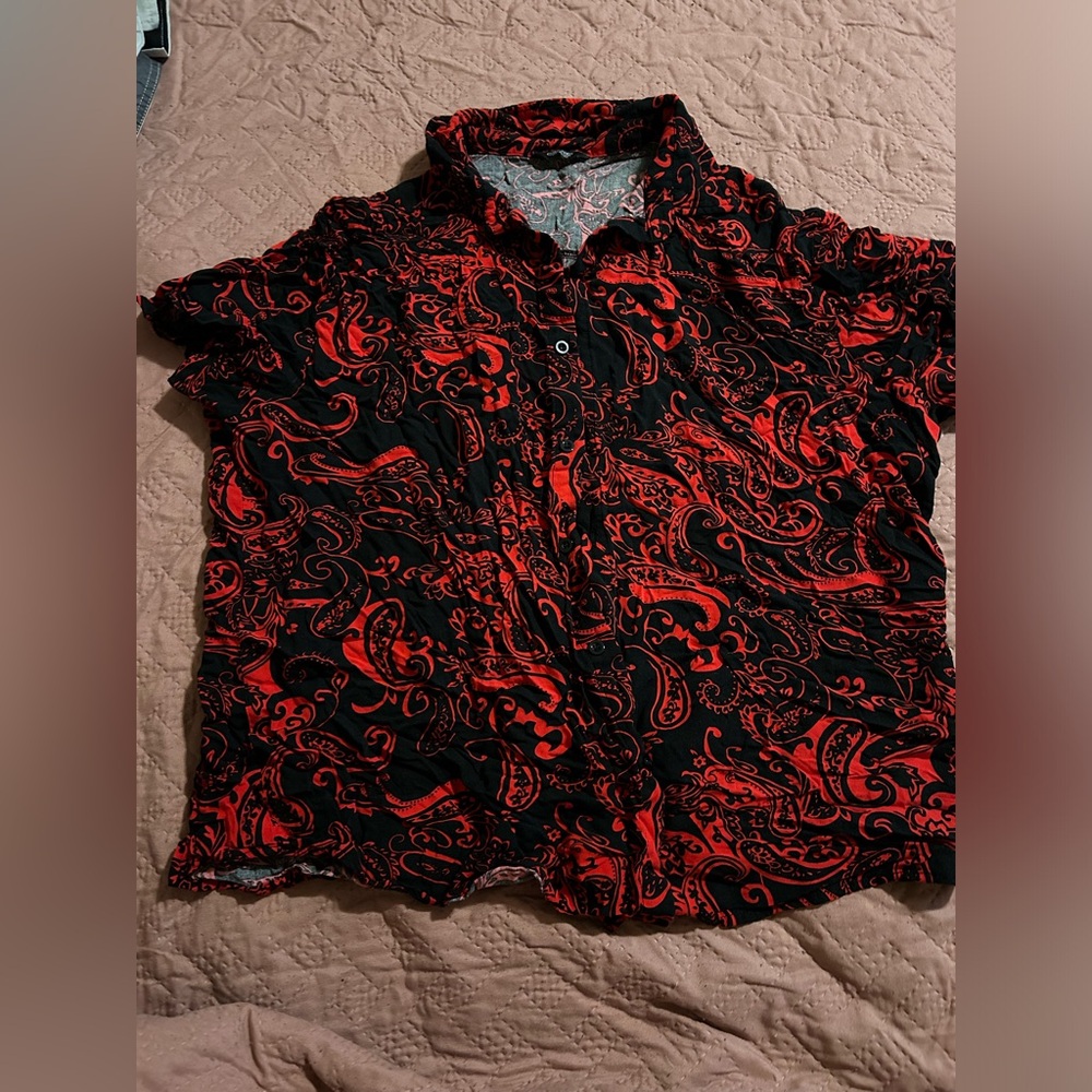 Red and Black Coofandy Matching Men’s Outfit